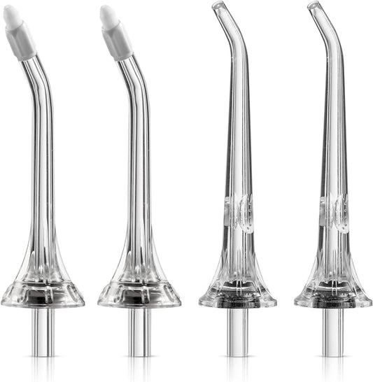 4PCS Replacement Magnetic Nozzles Compatible with COOFLOSS Water Flosser, Includes 2 Classic Tips and 2 Orthodontic Tips